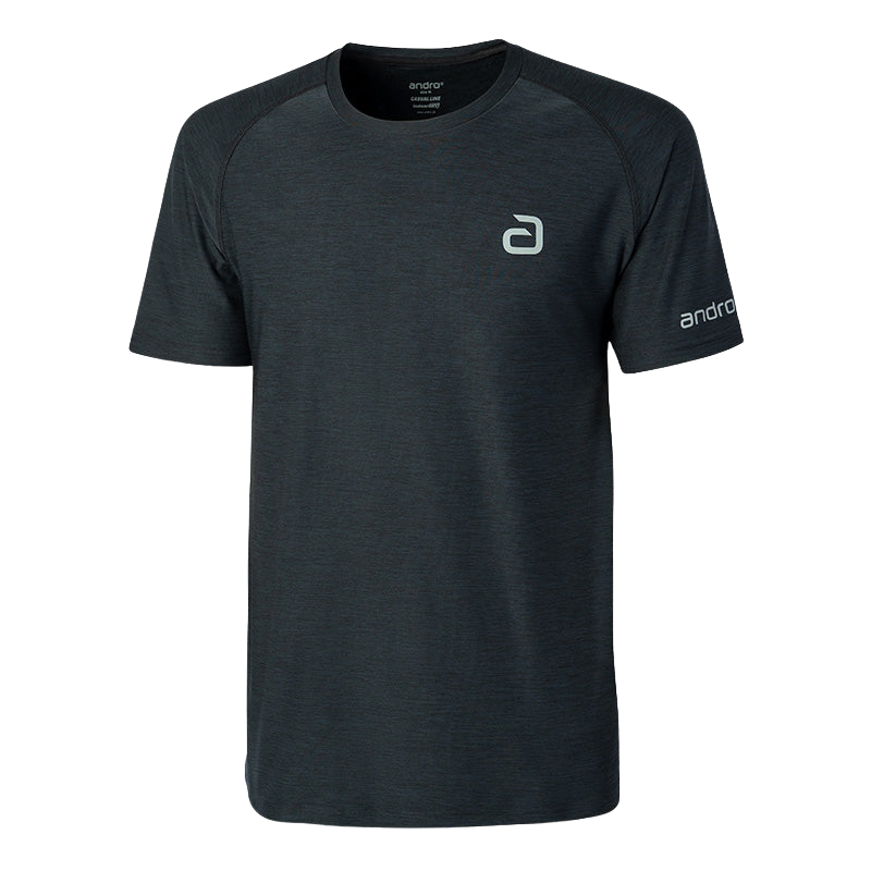 Andro T-shirt Melange Alpha. Sort