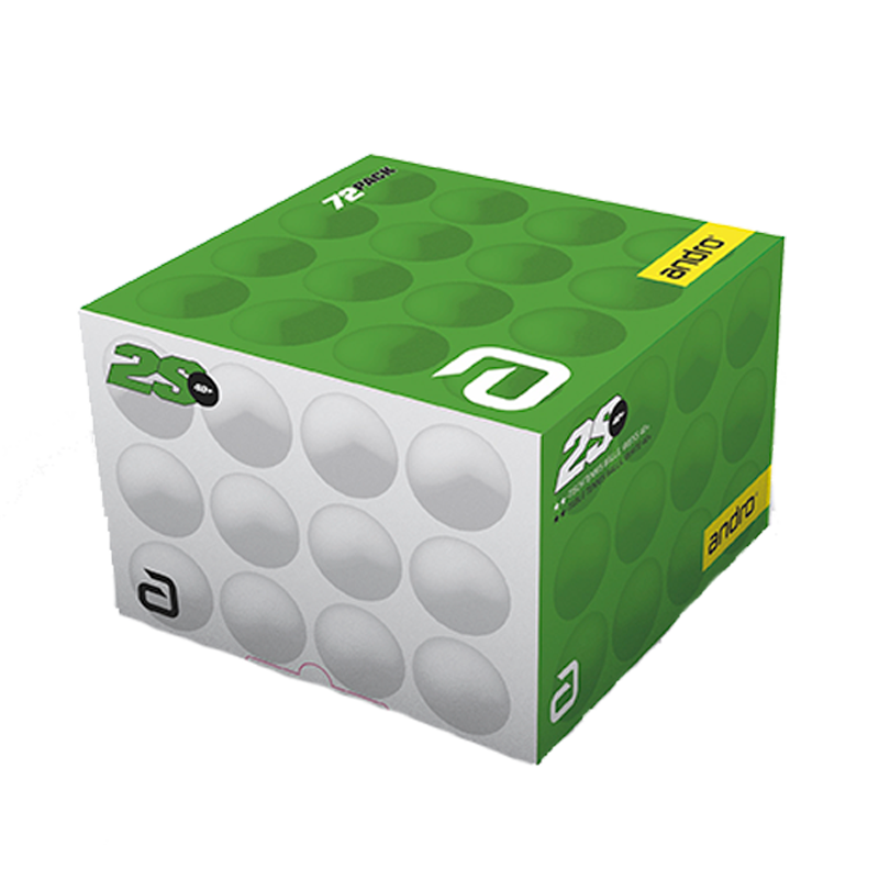 Andro Poly 2S ** bordtennisbold. 72 stk. Hvid