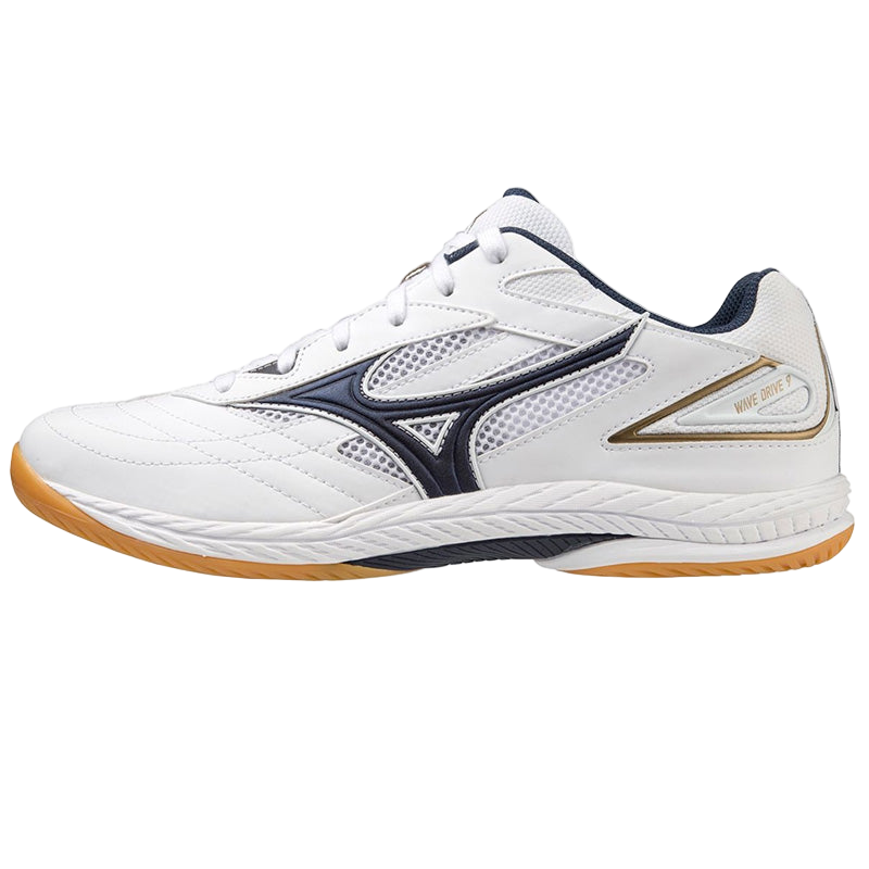 Mizuno Wave Drive 9. Hvid/blå (2025)