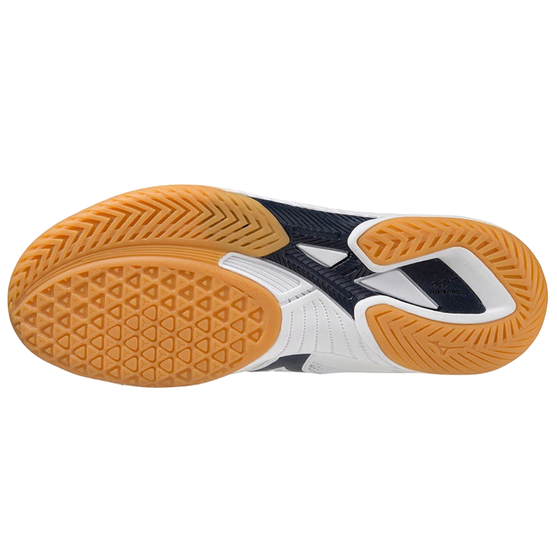 Mizuno Wave Drive 9. Hvid/blå (2025)